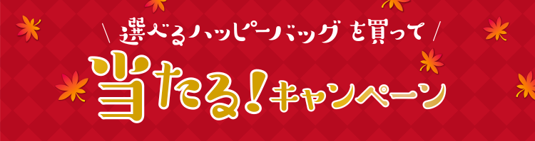 選べるハッピーバッグを買って当たる！キャンペーン