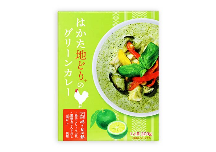 エース創業60周年記念商品 6大都市カレー第二弾！九州発「はかた地どり®のグリーンカレー」～「味の兵四郎」のだしと柚子こしょうに「はかた地どり®」～