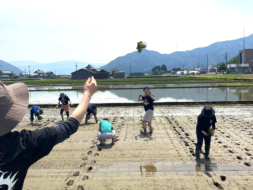 酒米の田植え体験